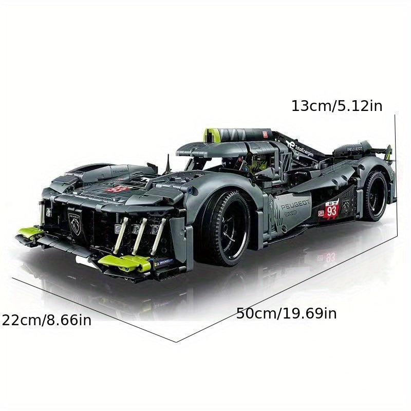 Gray Sports Car Building Blocks Gift