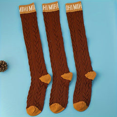 3 Pairs Letter Print Socks for Women