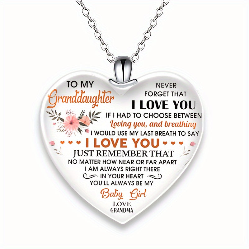 Granddaughter Pendant Necklace Delicate Christmas Party Gift