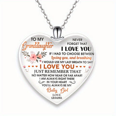 Granddaughter Pendant Necklace Delicate Christmas Party Gift