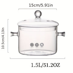 Glass Stockpot Cooking Pot for Stove