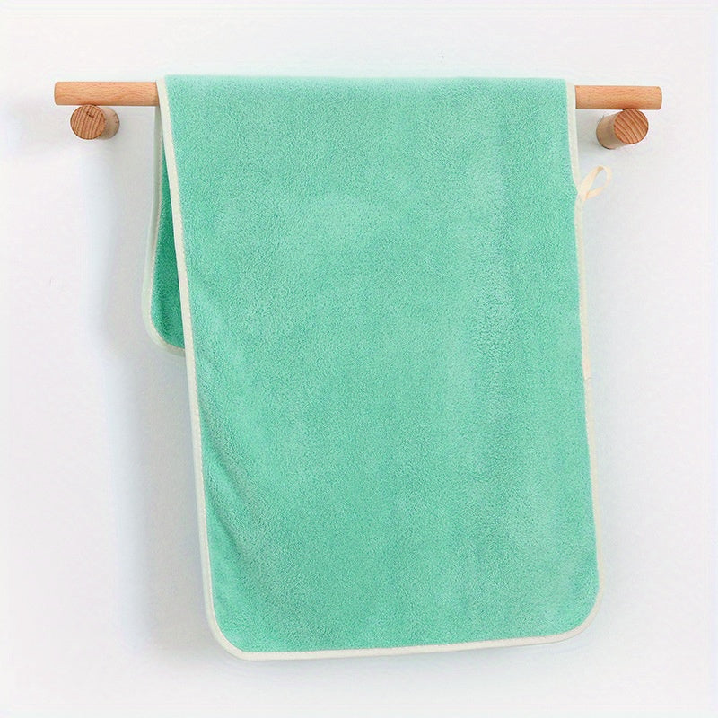 Soft Coral Velvet Hand Towel for Adults, Absorbent Face Wash Cloth, 71x12x35cm