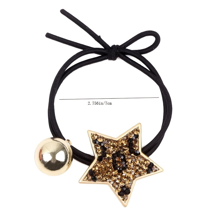 Star Metal Headband Rhinestone Hair Tie