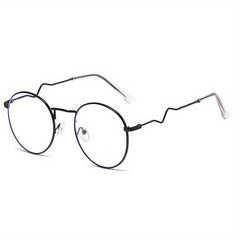 Men's Large Round Frame Aluminum Alloy Anti Light Glasses