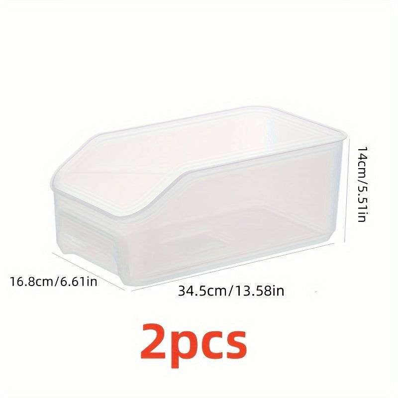 3pcs Refrigerator Storage Box Drawer Transparent Freezer Crisper