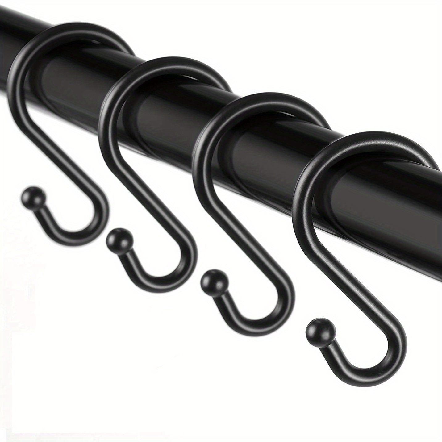 12pcs Durable Rustproof Shower Curtain Hooks for Waterproof Curtains