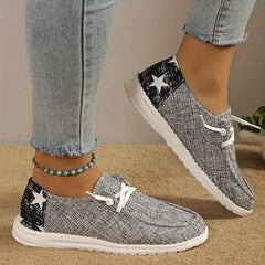 Breathable Checkerboard Loafers Lightweight Canvas Sneakers