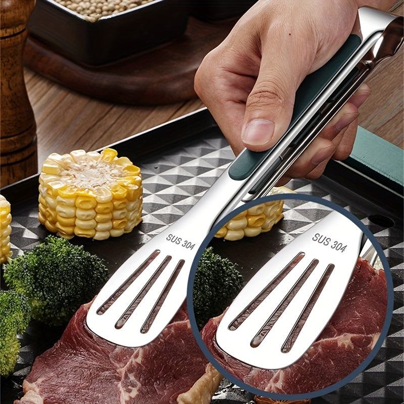 Silicone Stainless Steel Serving Tong for Cooking Buffet Barbecue