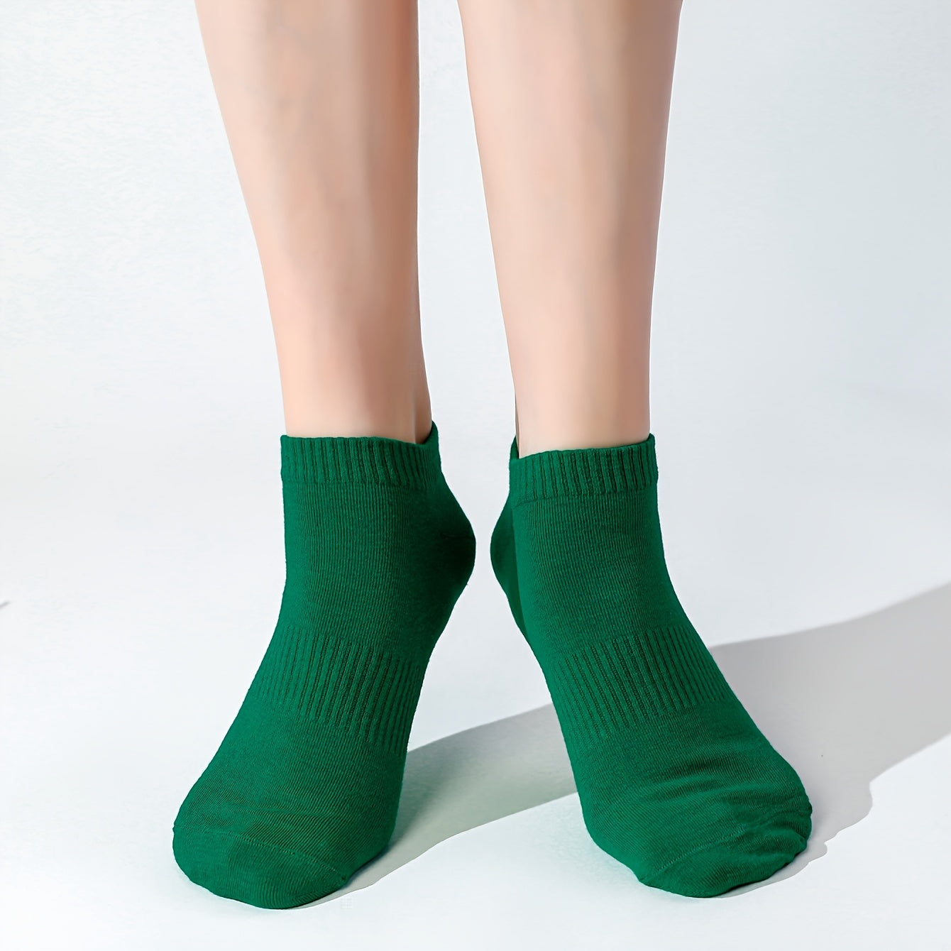 10 Pairs Women's Soft Lightweight Short Ankle Socks Solid Low Cut Stockings