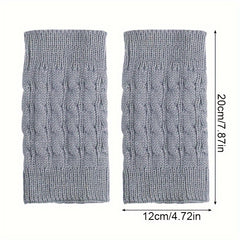 Twist Knit Leg Warmers Boot Sleeves Socks Women's Stockings
