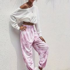Women's Plus Tie Dye High Rise Jogger Trousers