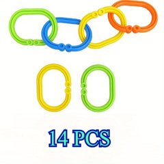 Kids Ring Chain Toys for Hanging Early Learning Car Seat Stroller