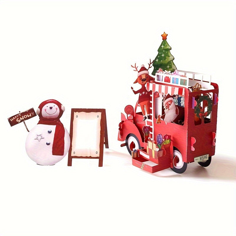 3D Christmas Float Holiday Greeting Card