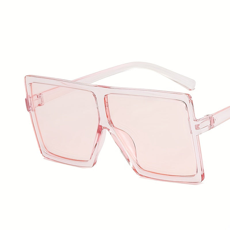 Oversized Square Sunglasses Flat Top UV400 Sun Shades Glasses