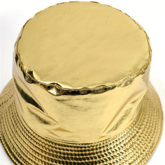 Sparkly Hip Hop Bucket Hat Solid Casual Travel Beach Hats Unisex Fisherman Cap