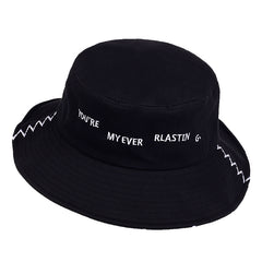 Embroidery Bucket Hat Women Men Unisex