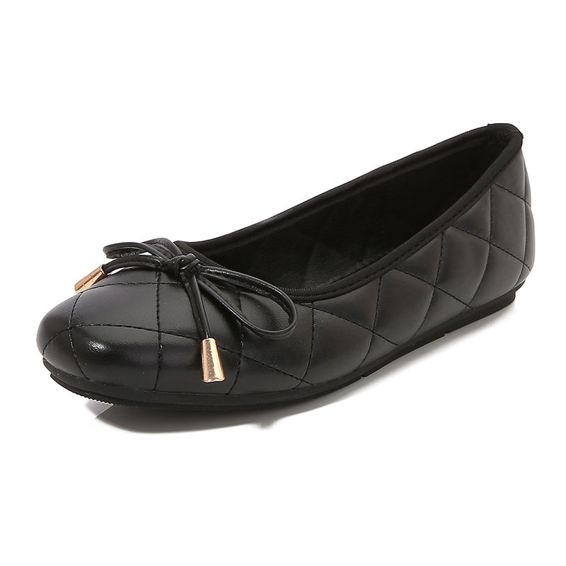 Bow Decor Square Toe Ballet Flats for Women