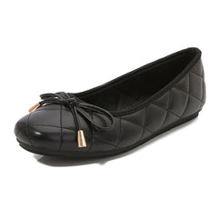 Bow Decor Square Toe Ballet Flats for Women