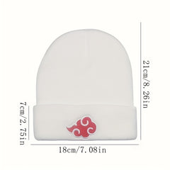Red Cloud Embroidery Woolen Pullover Hat