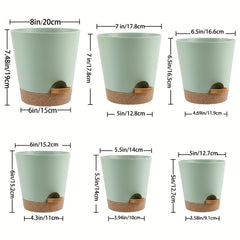 Self-Watering Plant Pot Set - 20 & 32 cm - Decorative Flower Pots