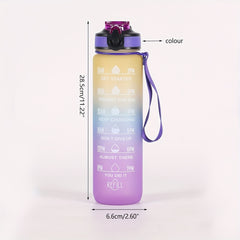 32oz Motivational Water Bottle with Straw BPA Free Leak Proof for Fitness