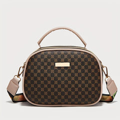 Polka Dot Handbag Small Crossbody Bag Double Zipper Purse