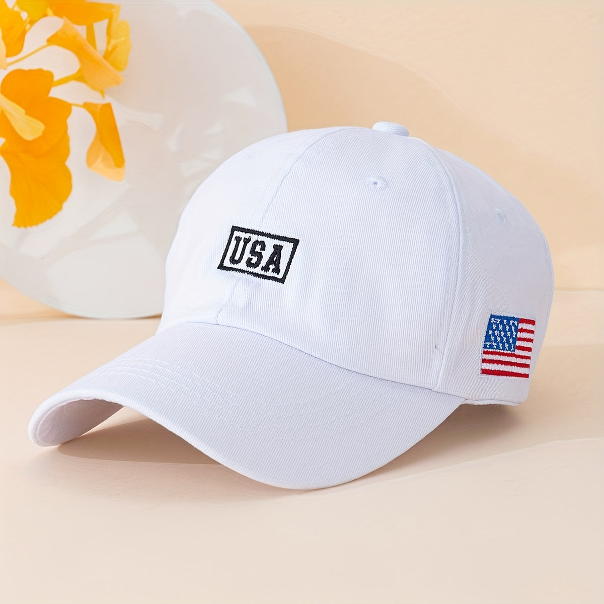 Flag Embroidery Baseball Cap Solid Sun Hat Unisex Golf Dad