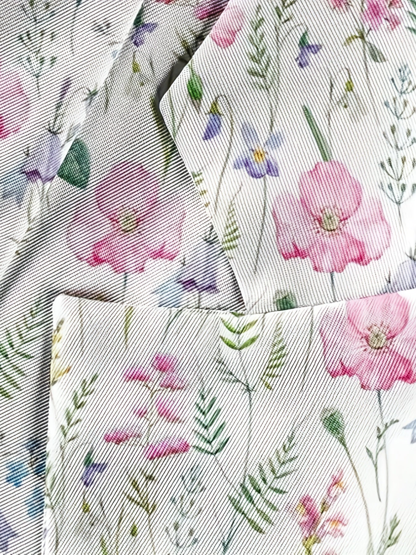  Floral Print Long Sleeve Lapel Collar Blazer
