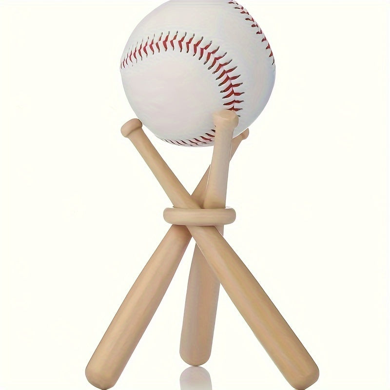 Rubber Wood Mini Wooden Stick Baseball Round Wooden Stick Bracket