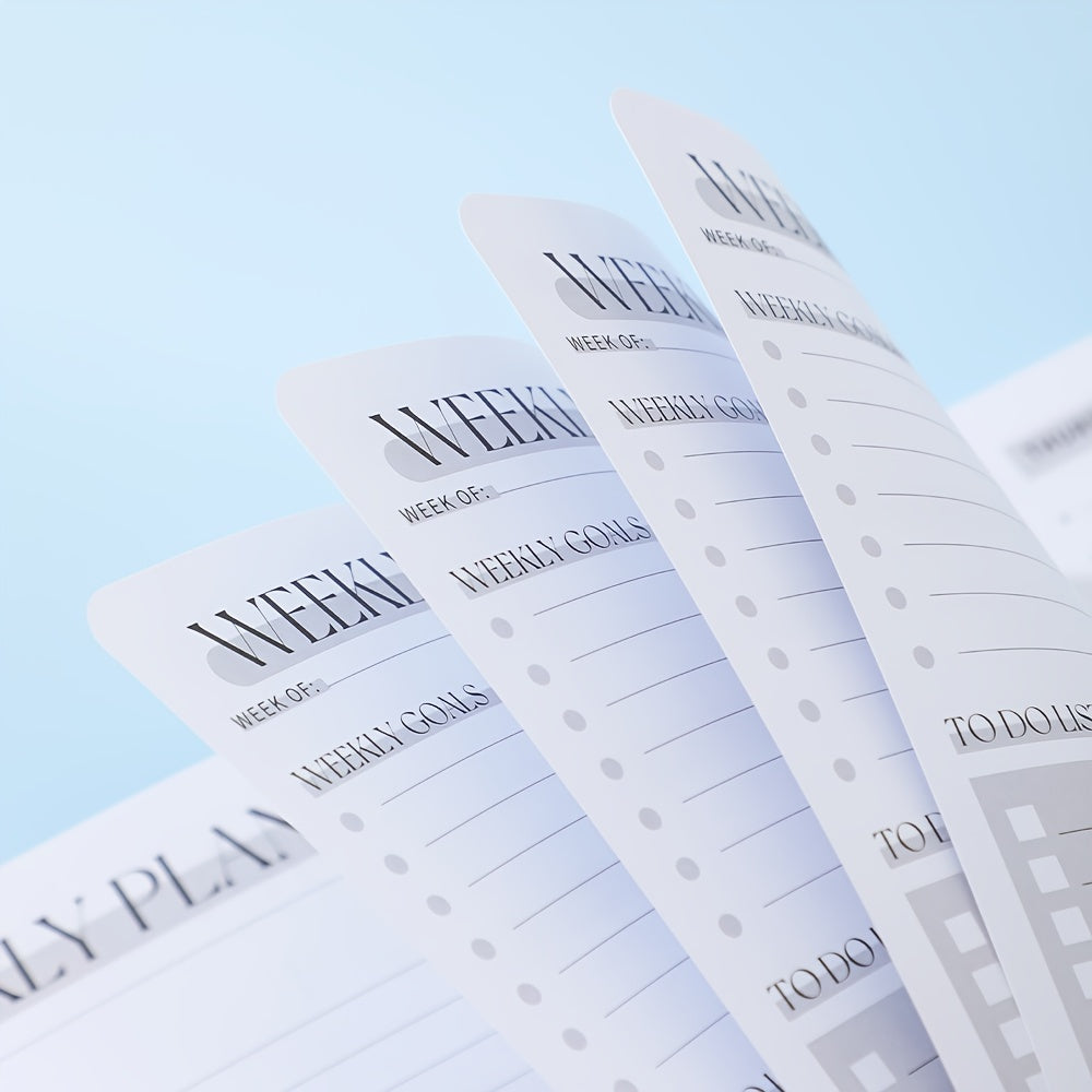 Undated Weekly Planner Notebook with Goal To-Do List