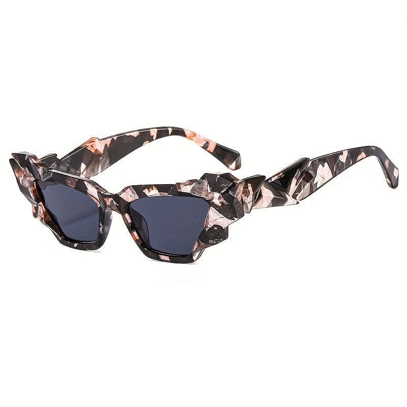 Y2K Irregular Frame Sunglasses Punk Block Glasses UV400