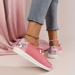 Colorblock Corduroy Lace-Up Loafers, Casual Walking Shoes