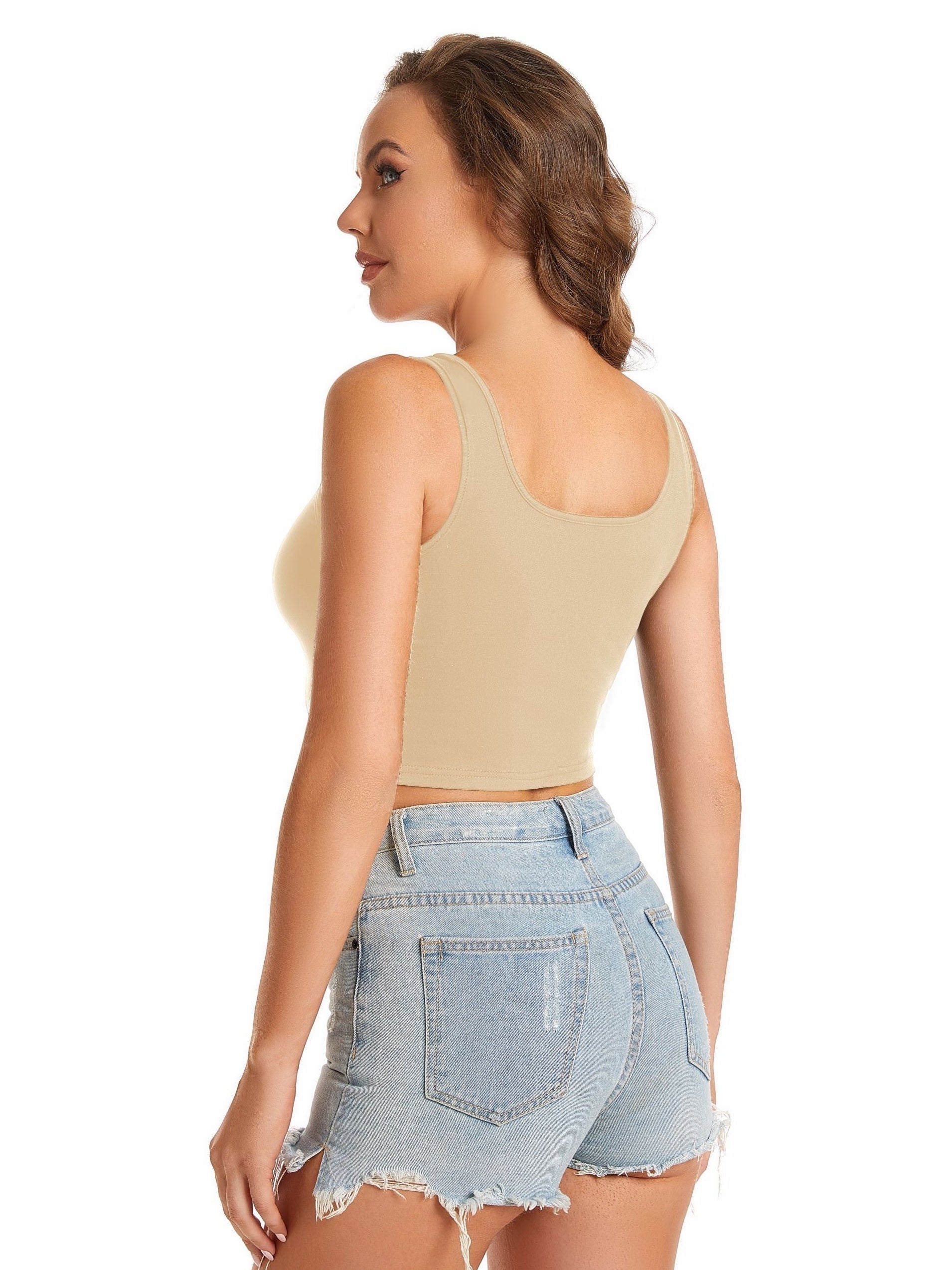 Sleeveless Crop Tank Top for Women's Summer Workout Yoga