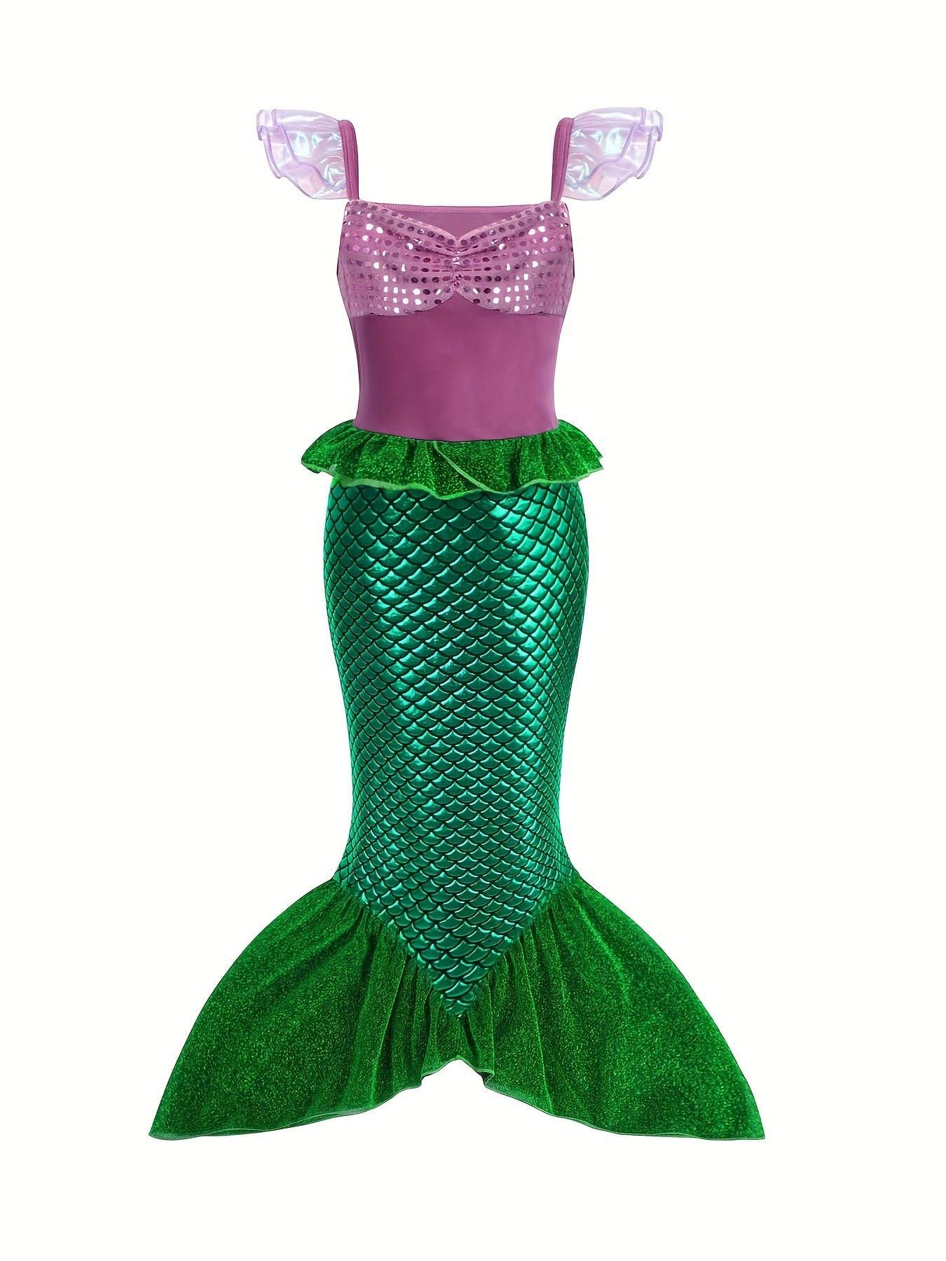 Little Mermaid Costume Halloween Princess Dress Cosplay Party