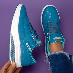 Women's Platform Wedge Walking Shoes Lace Up Sneakers