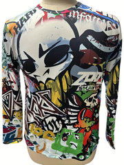 GRAFFITI All Over Print Men's Long Sleeve Novelty T shirt