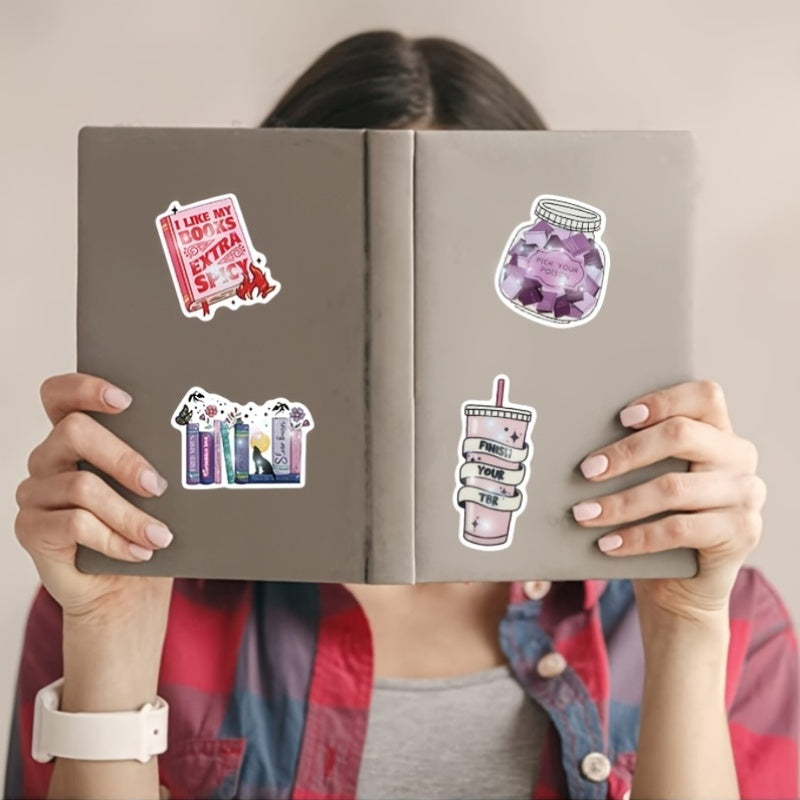 100 Glitter Fun Reading Meme Stickers Luminous Decorative Stickers