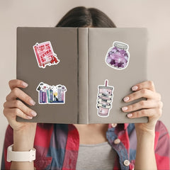 100 Glitter Fun Reading Meme Stickers Luminous Decorative Stickers