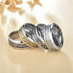 Men's Abstract Stainless Steel Band Ring