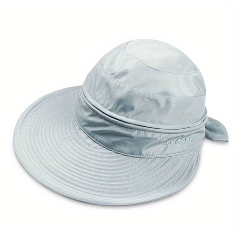 Zipper Visor Hat Solid Ponytail Sun Hat Lightweight Golf Baseball