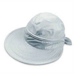 Zipper Visor Hat Solid Ponytail Sun Hat Lightweight Golf Baseball