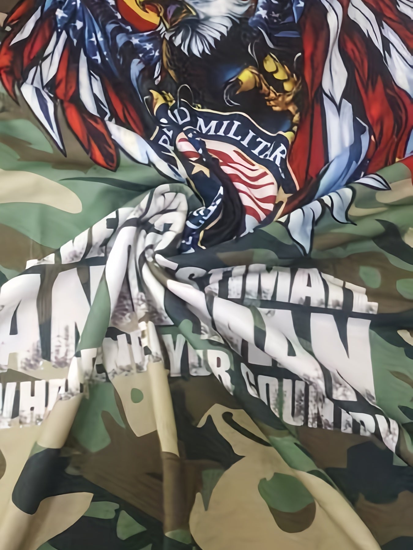Patriotic US Veteran T Shirt 3D Print Tee for Men