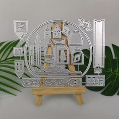 Christmas Town Crystal Ball Metal Cutting Dies