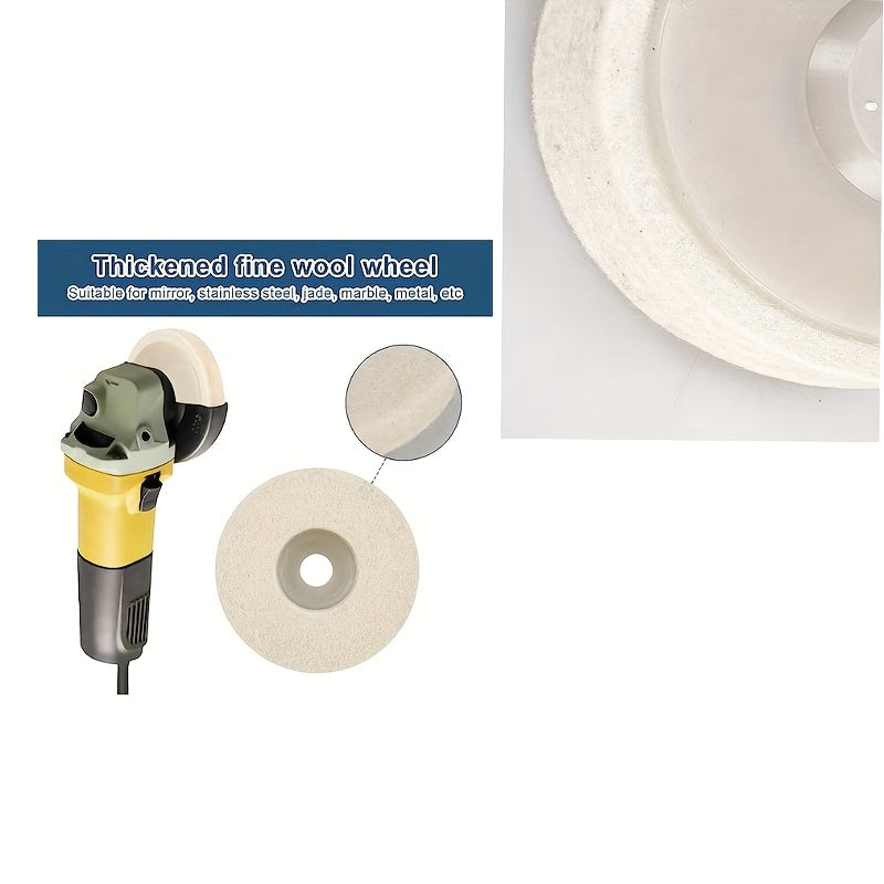 5pcs Wool Felt Polishing Wheel Disc Kit for 100 Angle Grinder