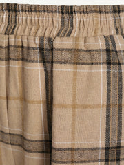 Women's Plus Plaid Print High Rise Wide Leg Pants