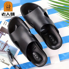 LAORENTOU Men's Non Slip Flip Flops Quick Drying Comfy Thong Sandals