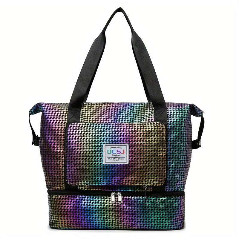 Stylish Laser Travel Luggage Handbag Lightweight Versatile Sports Bag