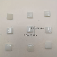60pcs Ivory Hot Melt Glass Mosaic DIY Material for Children's Puzzle Making