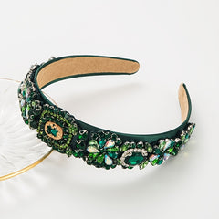 Rhinestone Pearl Headband Velvet Jewelry Hairband