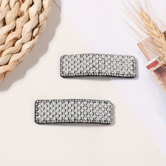 2pcs Faux Pearl Snap Clip Rectangle Hair Clip Women Girls Hair Accessories